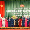 Ban Chấp hành Đảng bộ xã Xuân Khê khóa 28, nhiệm kỳ 2025-2030 ra mắt Đại hội. (Ảnh: Thanh Tuấn/TTXVN)