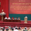 Quang cảnh hội thảo khoa học quốc gia: Phát huy vai trò của hệ thống chính trị bảo vệ an ninh quốc gia trong kỷ nguyên phát triển mới của đất nước. (Ảnh: Phương Hoa/TTXVN)