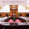 Thủ tướng Phạm Minh Chính chủ trì cuộc họp Thường trực Chính phủ với các địa phương để tháo gỡ khó khăn, vướng mắc cho các dự án tồn đọng. (Ảnh: Dương Giang/TTXVN)