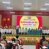 Ban Chấp hành Đảng bộ xã Giồng Riềng, nhiệm kỳ 2025-2030 ra mắt Đại hội. (Ảnh: Văn Sĩ/TTXVN)