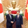 Chủ tịch Quốc hội Trần Thanh Mẫn hội kiến Thủ tướng Nhật Bản Ishiba Shigeru. (Ảnh: Doãn Tấn/TTXVN)