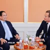 Thủ tướng Phạm Minh Chính hội đàm hẹp với Thủ tướng Thụy Điển Ulf Kristersson. (Ảnh: Dương Giang/TTXVN)