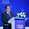 Thủ tướng Phạm Minh Chính phát biểu tại Chương trình CEO500- TEA CONNECT. (Ảnh: Dương Giang/TTXVN)
