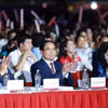 Thủ tướng Phạm Minh Chính dự Lễ bế mạc Triển lãm thành tựu đất nước “80 năm hành trình Độc lập -Tự do - Hạnh phúc”. (Ảnh: Dương Giang/TTXVN)