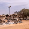 Cảnh tàn phá khi các tay súng tấn công và phóng hỏa ở khu vực Woro và Nuku ở bang Kwara, Nigeria ngày 5/2/2026. (Ảnh: Anadolu Agency/TTXVN)