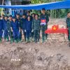 Đội tìm kiếm, quy tập hài cốt liệt sỹ lâm thời (Bộ Chỉ huy Quân sự thành phố Cần Thơ) phát hiện thêm 5 hài cốt liệt sỹ tại ấp Thới Hưng, xã Phong Điền. (Ảnh: TTXVN phát)