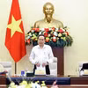 Chủ tịch Quốc hội Trần Thanh Mẫn phát biểu. (Ảnh: Doãn Tấn/TTXVN)