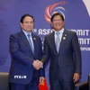 Thủ tướng Phạm Minh Chính gặp Tổng thống Philippines Ferdinand Romualdez Marcos Jr.. (Ảnh: Dương Giang/TTXVN)