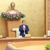 Thủ tướng Phạm Minh Chính chủ trì Phiên họp Chính phủ thường kỳ tháng 6 năm 2025 và Hội nghị trực tuyến Chính phủ với các địa phương. (Ảnh: Dương Giang/TTXVN)