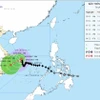 Sơ đồ đường đi của cơn bão. (Nguồn: Trung tâm Dự báo Khí tượng Thủy văn Trung ương)