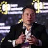 Tỷ phú Mỹ Elon Musk phát biểu tại Krakow, Ba Lan. (Ảnh: PAP/TTXVN)