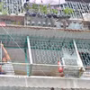 Một hộ dân cư xá Thanh Đa thuê thợ sắt tháo dỡ “chuồng cọp” ở ban công. (Ảnh: Linh Sơn/TTXVN)