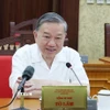 Tổng Bí thư Tô Lâm chủ trì họp Ban Bí thư về góp ý Dự thảo sửa đổi Hiến pháp 2013. (Ảnh: Thống Nhất/TTXVN)