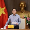 Phó Thủ tướng, Bộ trưởng Bộ Ngoại giao Bùi Thanh Sơn, Trưởng Ban Chỉ đạo quốc gia về ODA và vốn vay ưu đãi phát biểu. (Ảnh: An Đăng/TTXVN)