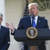 Tổng thống Mỹ Donald Trump và Chủ tịch FED Jerome Powell. (Ảnh: france24.com/TTXVN)