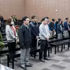Các bị cáo tại phiên tòa ngày 27/2. (Ảnh: Kim Anh/TTXVN)