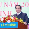 Thủ tướng Phạm Minh Chính phát biểu chỉ đạo tại Hội nghị tổng kết công tác năm 2025 của ngành tài chính (Ảnh: Dương Giang/TTXVN)