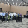 Các bị cáo tại phiên tòa. (Ảnh: Kim Anh/TTXVN)