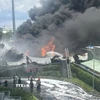 Hiện trường vụ cháy. (Ảnh: TTXVN phát)