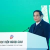 Thủ tướng Phạm Minh Chính phát biểu tại Diễn đàn Tương lai ASEAN 2025. (Ảnh: Dương Giang/TTXVN)