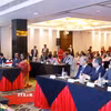 Tổng Bí thư, Chủ tịch nước Tô Lâm và Thủ tướng Sri Lanka Harini Amarasuriya dự diễn đàn doanh nghiệp Việt Nam - Sri Lanka. (Ảnh: Thống Nhất/TTXVN)