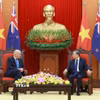 Tổng Bí thư Tô Lâm tiếp Thủ tướng New Zealand Christopher Luxon. (Ảnh: Thống Nhất/TTXVN)