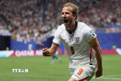 Harry Kane tỏa sáng đưa Anh vào vòng 1/8 World Cup 2026. (Ảnh: AFP/TTXVN)