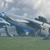 Hiện trường chiếc máy bay rơi ở bang Tennessee (Mỹ). (Nguồn: CNN)