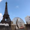 Đồng hồ đếm ngược tới thời điểm khai màn Olympic Paris 2024. (Ảnh: THX/TTXVN)
