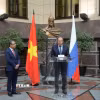 Ngoại trưởng Nga Sergei Lavrov phát biểu tại Lễ khai mạc. (Ảnh: TTXVN)
