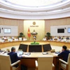 Phiên họp Chính phủ chuyên đề về xây dựng pháp luật tháng 4/2025. (Ảnh: Dương Giang/TTXVN)