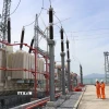 Trạm biến áp 220kV và đường dây đấu nối tại một tỉnh Nam Trung Bộ. (Ảnh: Nguyễn Thành/TTXVN)