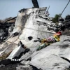 Hiện trường vụ rơi máy bay MH17 gần làng Hrabove, khu vực Donetsk (Ukraine), ngày 26/7/2014. (Ảnh: AFP/ TTXVN)