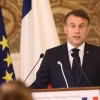 Tổng thống Pháp Emmanuel Macron phát biểu tại một cuộc họp báo ngày 17/1/2025. (Ảnh: THX/TTXVN)