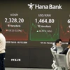 Bảng chỉ số chứng khoán tại Seoul (Hàn Quốc). (Ảnh: THX/TTXVN)