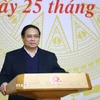 Thủ tướng Phạm Minh Chính chủ trì Phiên họp thứ nhất của Ban Chỉ đạo phòng, chống lãng phí. (Ảnh: Dương Giang/TTXVN)