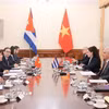 Sáng 24/7/2025, tại Hà Nội, Thứ trưởng Thường trực Bộ Ngoại giao Nguyễn Minh Vũ và Thứ trưởng Thứ nhất Bộ Ngoại giao Cuba Gerado Penalver Portal đồng chủ trì Tham khảo Chính trị lần thứ 8 giữa Bộ Ngoại giao Việt Nam và Bộ Ngoại giao Cuba. (Ảnh: An Đăng/TTXVN)