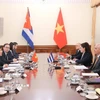 Sáng 24/7/2025, tại Hà Nội, Thứ trưởng Thường trực Bộ Ngoại giao Nguyễn Minh Vũ và Thứ trưởng Thứ nhất Bộ Ngoại giao Cuba Gerado Penalver Portal đồng chủ trì Tham khảo Chính trị lần thứ 8 giữa Bộ Ngoại giao Việt Nam và Bộ Ngoại giao Cuba. (Ảnh: An Đăng/TTXVN)