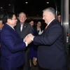 Thủ tướng Phạm Minh Chính và Thủ tướng Hungary Viktor Orbán tham dự Diễn đàn Doanh nghiệp Việt Nam-Hungary, chiều 19/1/2024 (giờ địa phương), tại Thủ đô Budapest (Ảnh: Dương Giang/TTXVN)