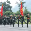 Sáng 25/6/2025, tại Trung tâm Huấn luyện Quốc gia 4 Miếu Môn (Hà Nội) diễn ra buổi hợp luyện chuẩn bị cho Lễ diễu binh, diễu hành Kỷ niệm 80 năm Cách mạng tháng Tám (19/8/1945 - 19/8/2025) và Quốc khánh (2/9/1945 - 2/9/2025). Ảnh: Trọng Đức - TTXVN
