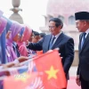 Lễ đón Thủ tướng Phạm Minh Chính thăm chính thức Malaysia tại Thủ đô Kuala Lumpur chiều 25/5/2025. (Ảnh: Dương Giang/TTXVN)