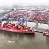 Hoạt động tại Cảng Quốc tế Tân Cảng-Cái Mép ở Thành phố Hồ Chí Minh. (Ảnh: Vũ Sinh/TTXVN)