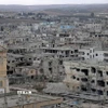 Cảnh tàn phá do xung đột tại Daraa (Syria). (Ảnh: THX/TTXVN)