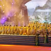 Chương trình biểu diễn mở màn cho chuỗi các sự kiện Lễ hội Đền Hùng và Tuần Văn hóa-Du lịch Đất Tổ năm Ất Tỵ 2025. (Ảnh: Tạ Toàn/TTXVN)