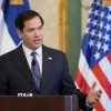 Ngoại trưởng Mỹ Marco Rubio phát biểu trong một cuộc họp báo. (Ảnh: Reuters/TTXVN)