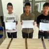 Các đối tượng bị bắt giữ. (Ảnh: TTXVN phát)