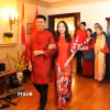 Tiết mục trình diễn áo dài truyền thống của cộng đồng người Việt tại Canada. (Ảnh: Trung Dũng/TTXVN)