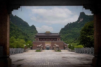 Đàn Kính Thiên được phục dựng lại với những nét cổ xưa theo lối kiến trúc cung đình. (Ảnh: Lao Động)