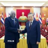 Tổng Bí thư Tô Lâm tiếp Chủ tịch Quốc hội Chính quyền nhân dân và Hội đồng Nhà nước Cuba Esteban Lazo Hernández sang thăm chính thức Việt Nam. (Ảnh: Thống Nhất/TTXVN)