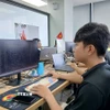 Doanh nghiệp khởi nghiệp ngành vi mạch bán dẫn và AI được hỗ trợ không gian làm việc tại Khu Công nghệ thông tin tập trung, Công viên phần mềm Đà Nẵng số 2. (Ảnh: Mỹ Hà/TTXVN)
